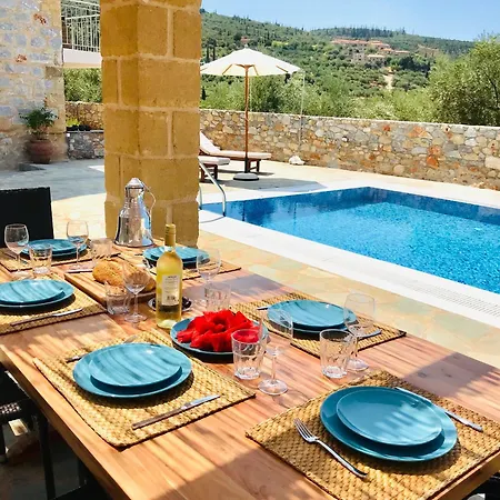 Villa Family Sea View With Private Pool Stoúpa